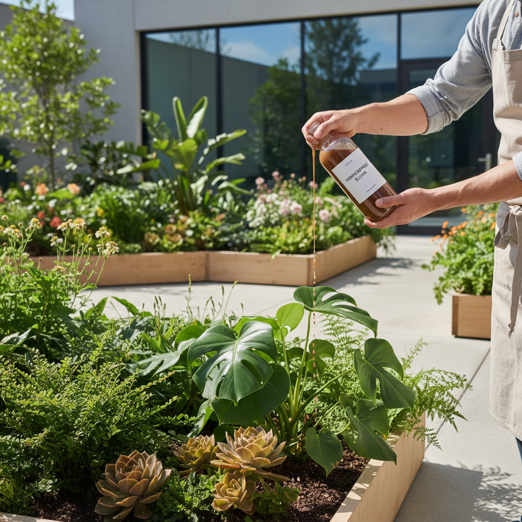 Skystas vermikompostas sodui laistyti