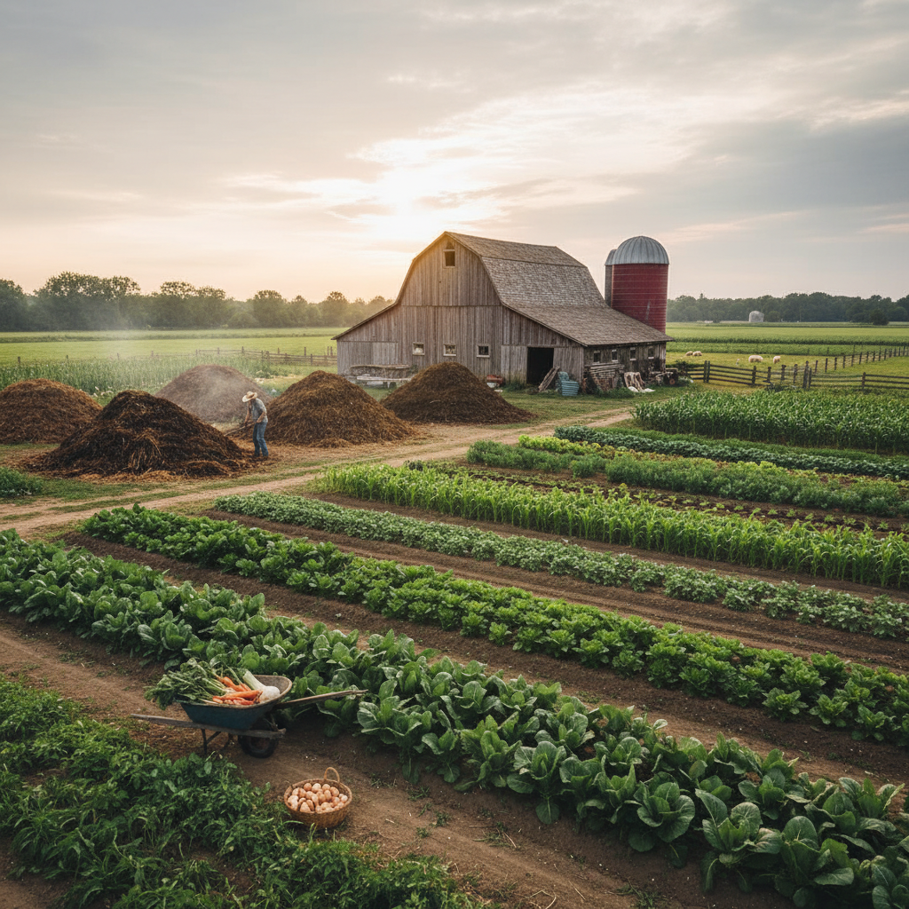 Ekologiško ūkininkavimo pavyzdys su natūraliomis organinėmis trąšomis